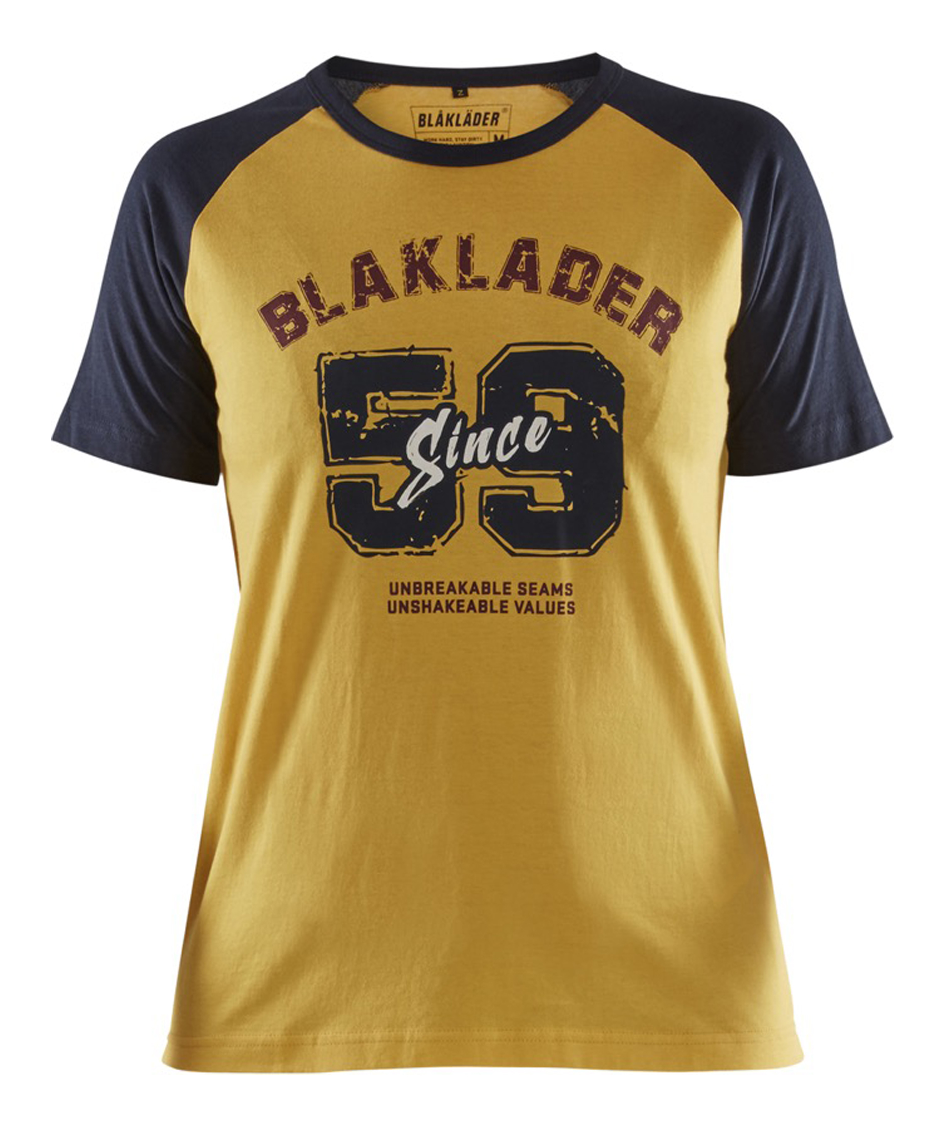 T-shirt Limited Dam Blaklader since 59 - Gul/blå