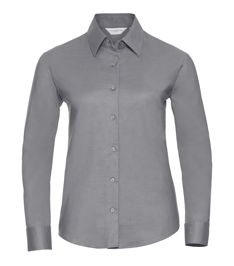 Ladies´ Long Sleeve Easy Care Oxford Shirt - Silver