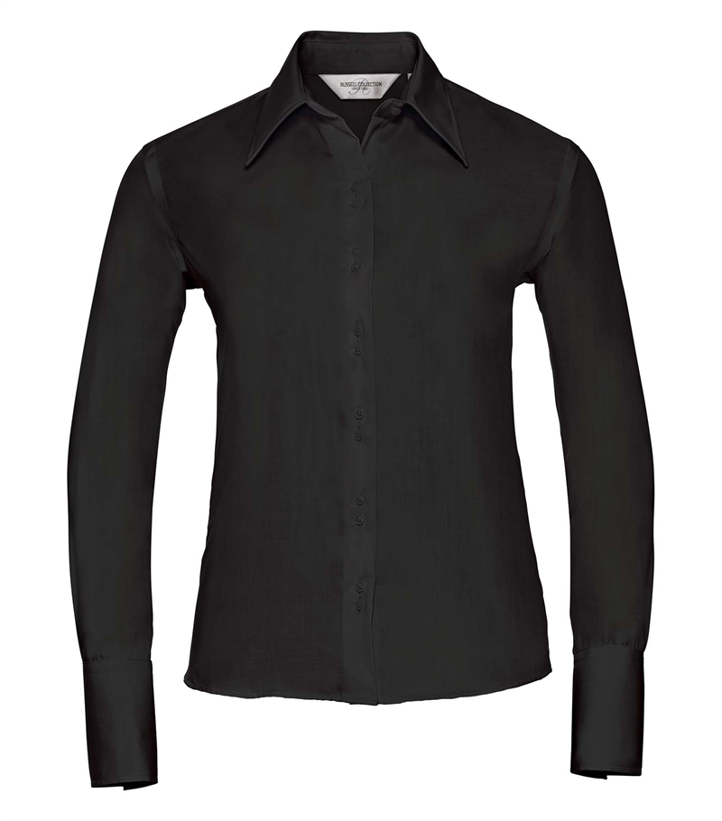 Ladies´ Long Sleeve Ultimate Non-Iron Shirt - Svart