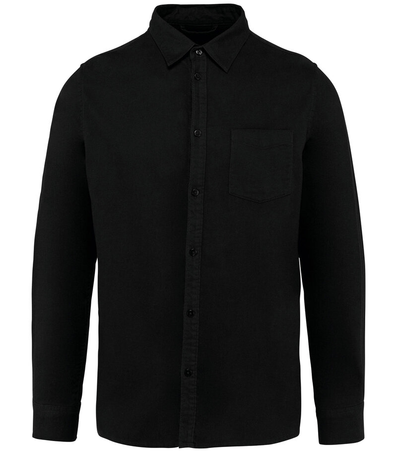 Men's eco-friendly flannel shirt - Svart